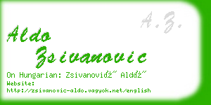 aldo zsivanovic business card